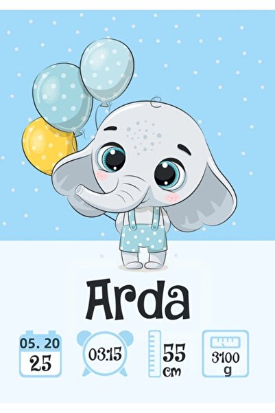 Reysa Tasarım Cute Elephant Themed Age Chart