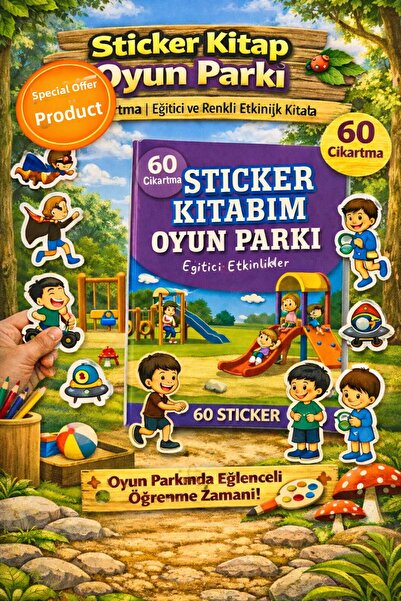 ANI OFİS KIRTASİYE A K Sticker My Book Playground – Educational Activity Book...