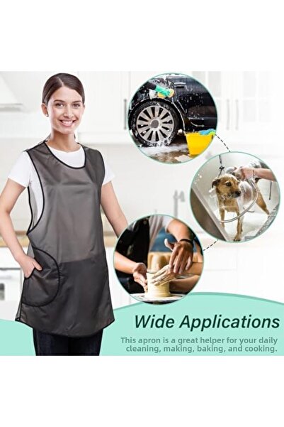 Nacario Nrcrioshop Waterproof Aprons, Transparent Apron with 2 Pockets, Criss...