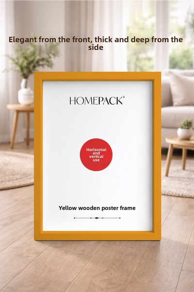 HOMEPACK Ramă groasă pentru poster 33x48, galbenă, Ramă goală, Ramă groasă GA...