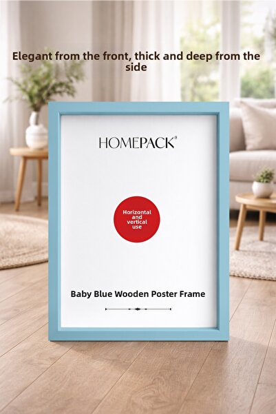 HOMEPACK Thick 20X25 Light Blue Framed Poster Frame, Blank Frame, Thick Frame...