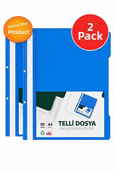 ANI OFİS KIRTASİYE A K Ring Binder Blue A4 – 50's - 2 Pack Plastic Folder Per...