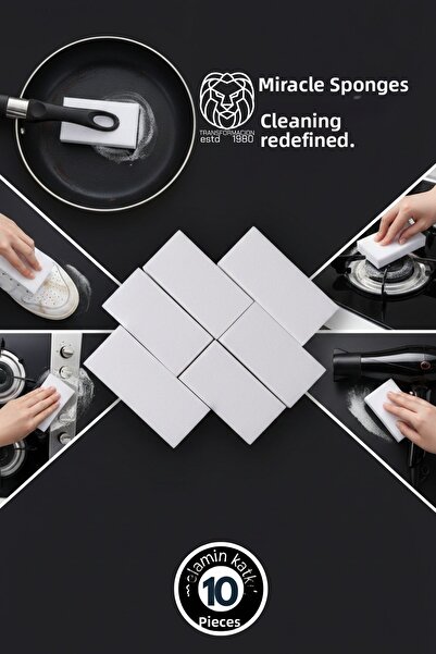 Transformacion 10-Pack Miracle Melamine Sponge - Nano Stain Remover Magic Cle...