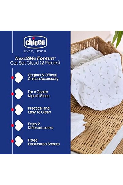 Nacario Nrcrioshop Bed Sheet Set of Cotton Two Pieces N2M Cloud 1201248