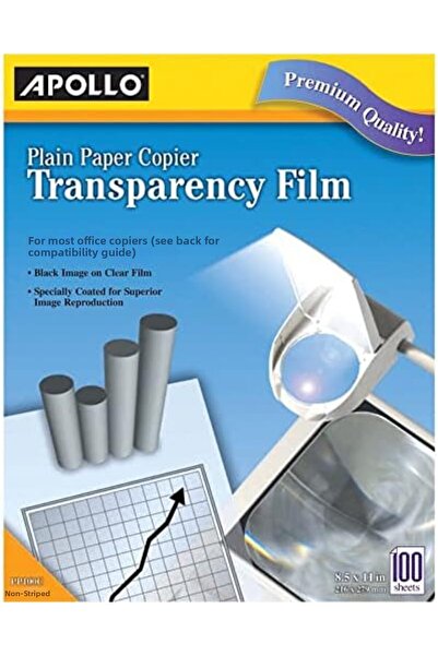 Nacario Nrcrioshop Apollo Clear Film for Photocopier, Black on Clear, 100 Pcs...