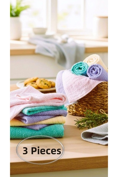 TARIK HOME Премиум пастелна серия 3-компонентен комплект кухненски и ръчни къ...