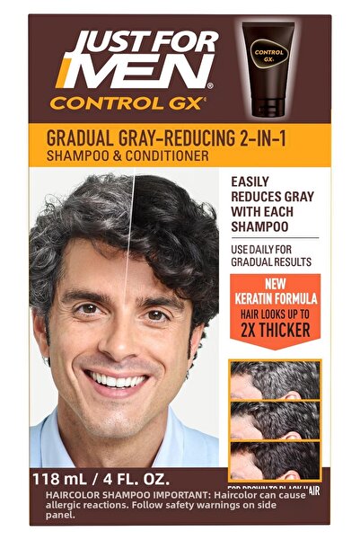 Just For Men Controlgx 2in1 Shampoo That Darkens Gray Hair 118ml