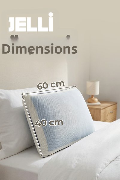 Aura Home Pillow Anti-Sweat Orthopedic Pillow Cooling Visco Pillow Gel Pillow Visco Pillow 60X40X15Cm