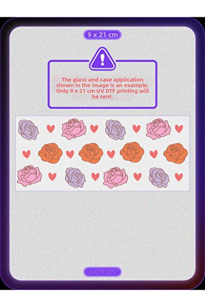 DYENOTE طباعة نقل حراري على الأكواب بتقنية UV DTF - وردي - ملصق مقاوم للماء (...