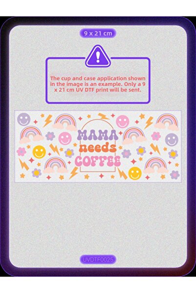DYENOTE طباعة نقل حراري على الأكواب بتقنية UV DTF - قهوة الزهور - ملصق مقاوم ...
