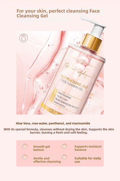 ÖZDEN ÖZDOĞAN Facial Cleansing Gel - Gentle Cleansing, Brightening, Revitalizing - 340 ml