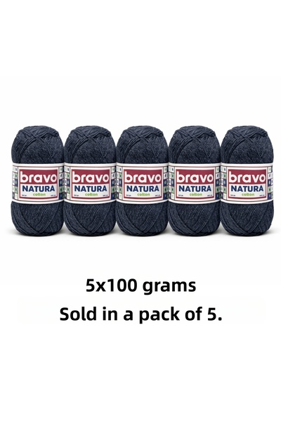 Bravo Natura Cotton Anthracite 102 Cotton Yarn 100Gr 200Mt