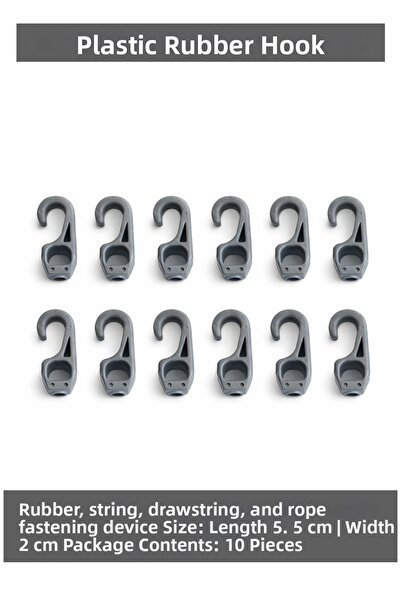 Branda Noktası Cârlig din plastic pentru anvelope, set de 10 bucăți, cârlig d...