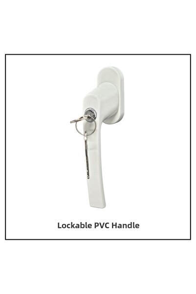 Adilon Mâner din PVC pentru tăiere, Aluminiu, Cu blocare, Alb