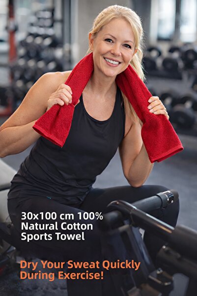 KAFF 100% Natural Cotton Sporty Quick Sweat Absorbing 30cm X 100cm Fitness At...
