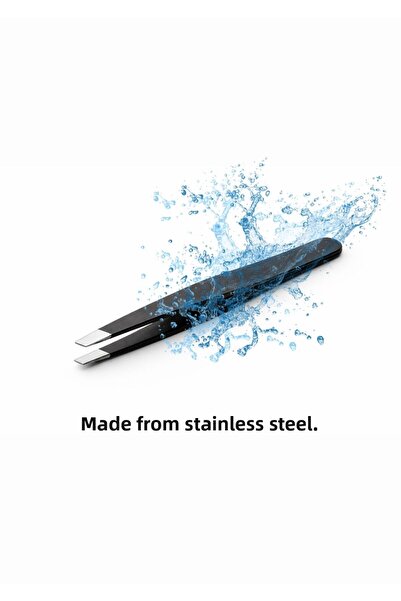 Grau Solingen Wide and Flat Mouth Black Tweezers - Made of Stainless Steel