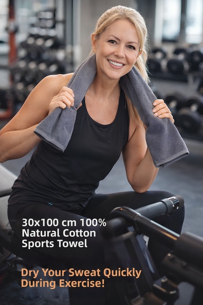 KAFF 100% Natural Cotton Sporty Quick Sweat Absorbing 30cm X 100cm Fitness At...