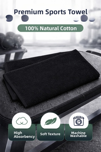 MUCCO 100% Natural Cotton Sporty Quick Sweat Absorbing 30cm X 100cm Fitness A...