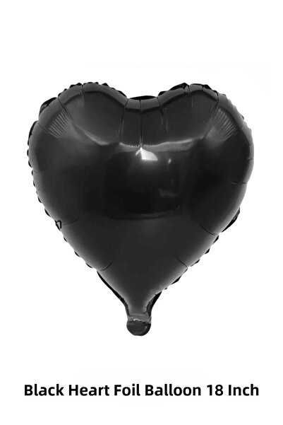 Bunloon Black Heart Foil Balloon 18 Inch Birthday Party Decoration