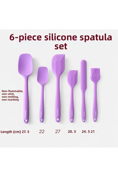 EMPA A V M Eucalyptus 6-Piece 100% Silicone Egg Brush and Spatula Set