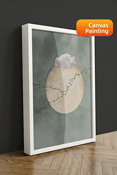 Postifull Pictură murală, Tablou pe pânză cu ramă albă de lux, Seria Ritual, ...