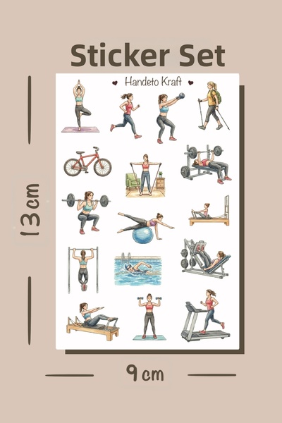 Handeto Kraft Σετ αυτοκόλλητων με αθλητικό θέμα, αυτοκόλλητα για λεύκωμα, αυτ...