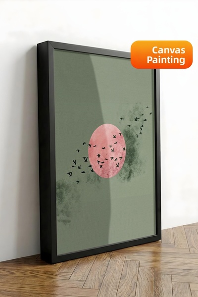 Postifull Pictură murală, Tablou pe pânză cu ramă neagră de lux, Seria Ritual...