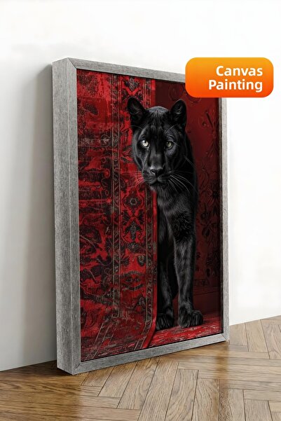 Postifull Pictură de perete, Tablou pe pânză cu ramă argintie de lux, Seria R...