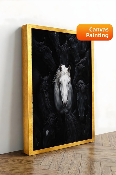 Postifull Pictură murală, Tablou pe pânză cu ramă aurie de lux, Seria Ritual,...