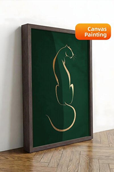 Postifull Pictură de perete, Tablou pe pânză înrămată maro de lux, Seria Ritu...