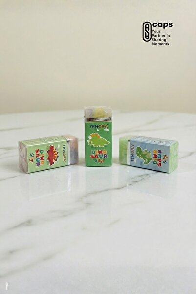 caps office 3 قطع من الممحاة المزخرفة بنمط الديناصورات - منتج قرطاسية مدرسية ...