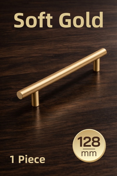 Badem10 1 τεμάχιο Alteta (128 mm) Μαλακό χρυσό μεταλλικό έπιπλο κουζίνας Συρτ...