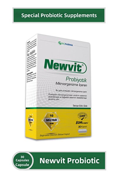 Newvit بروبيوتيك 30 كبسولة |   14 نوعًا مختلفًا من مستحضرات البروبيوتيك + إضا...