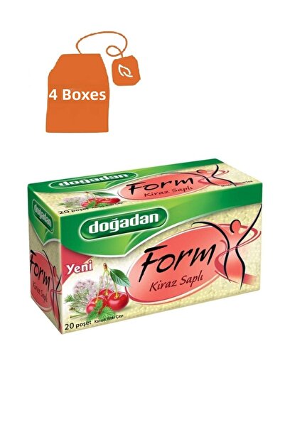 Doğadan شاي أعشاب مشكل بمقبض الكرز 20 قطعة × 4 قطع