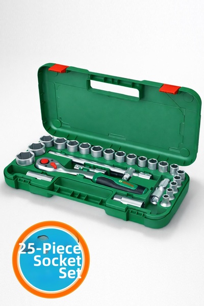 NZB مجموعة أدوات يدوية من الفولاذ المتين مكونة من 25 قطعة على شكل حرف T مع مج...