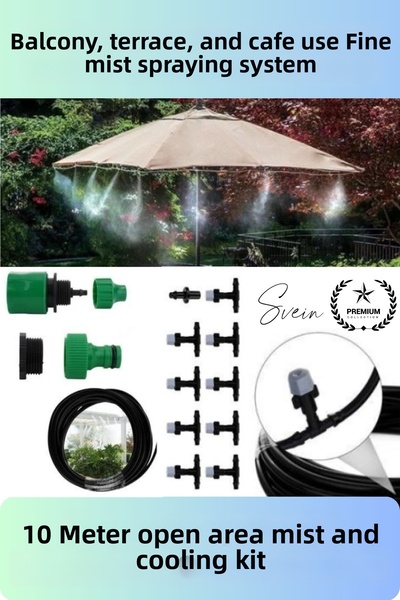 Svein # Kit de umidificare și răcire pentru spații exterioare, 10 metri, balc...