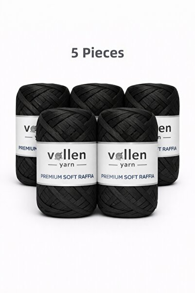vollen yarn Premium Soft Raffia Yarn 5-Pack |   Polyester Paper Raffia |   So...