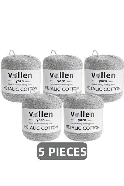 vollen yarn Premium Metallic Cotton Lurex Hand Knitting Yarn 5 Pack 50g 100m ...