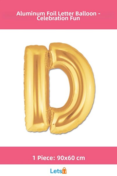 Letsii بالون حروف ذهبي اللون بطول 1 متر بالون طائر