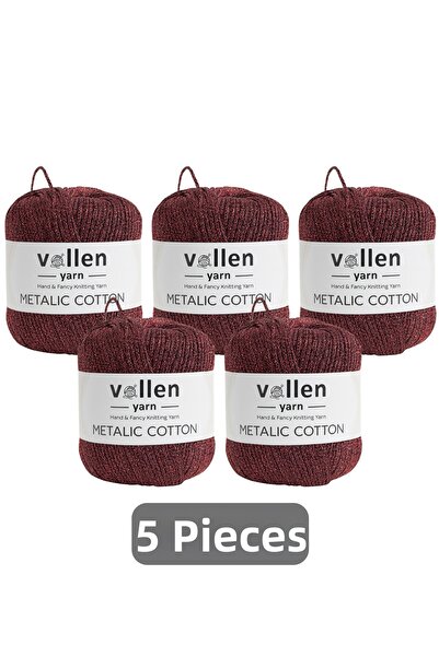 vollen yarn Premium Metallic Cotton Lurex Hand Knitting Yarn 5 Pack 50g 100m ...
