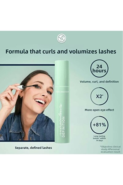 Yves Rocher ماسكارا بانوراما سوداء فعالة لتكثيف الرموش 7.8 مل