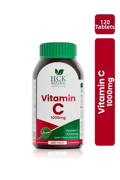 HCK NATURAL فيتامين سي 1000 مجم 120 قرص مكمل غذائي