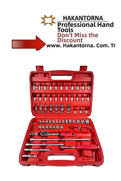 HakanTorna Arm Professional 1/4 Socket Set 65 Piece S2 Steel