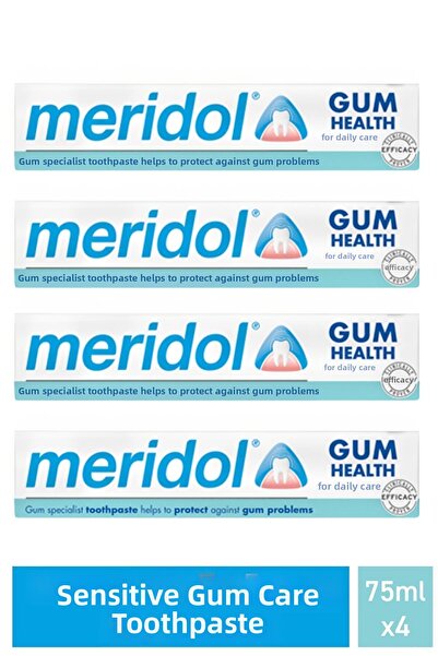 Meridol معجون أسنان للعناية باللثة الحساسة 75 مل 4 قطع