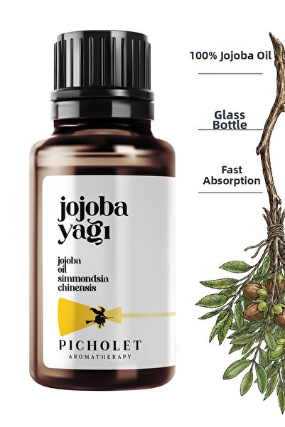Picholet زيت الجوجوبا 30 مل معصور على البارد نقي وطبيعي 100% (زيت الجوجوبا)