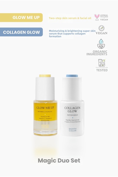 EIGHTH COLOR مجموعة سيروم Magic Duo: Collagen Glow 30ml Glow Me Up 30ml
