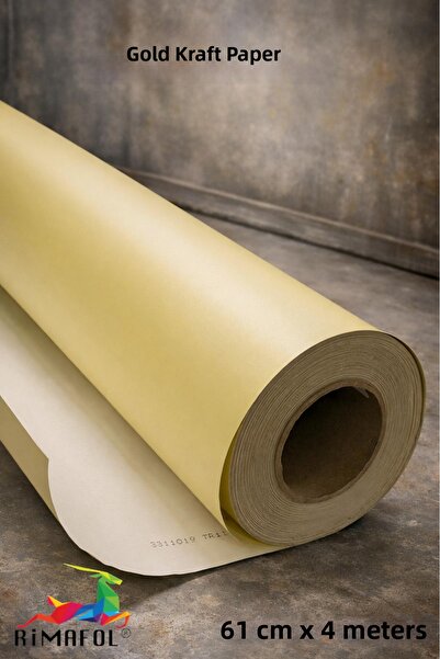 RİMAFOL فيلم زجاجي ذهبي لامع 61 سم × 4 متر