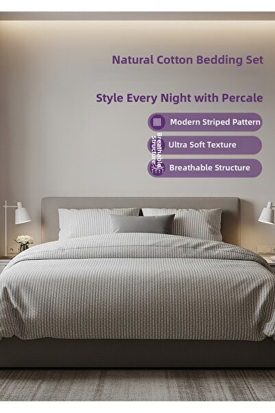 Days In Colours Double Bedspread Set - Gray - Pera Series