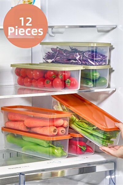 Bayev Jeon 12-Piece Kitchen Organizer with Lid - Food Cabinet Drawer Organize...