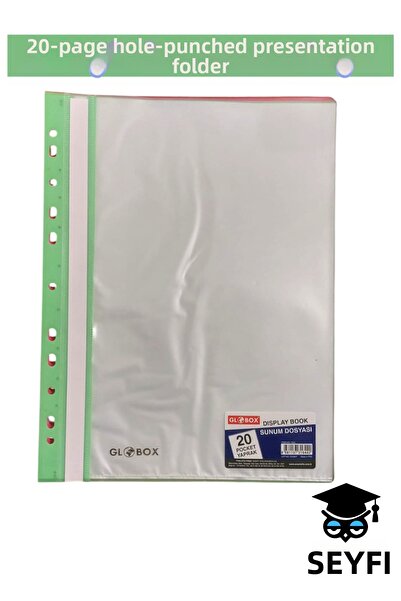 SEYFİKİRTASİYE 20-странична папка с пръстен за представяне, размер А4
